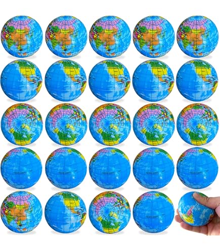 Amazon.com: Vinsot 60 Pack Globe Squeeze Balls Bulk 2.5 Inch Mini